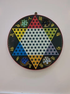 Vintage Woodhaven Stamping Co. 2 Games In 1 Chinese/Standard Checkers Incomplete - Picture 1 of 6