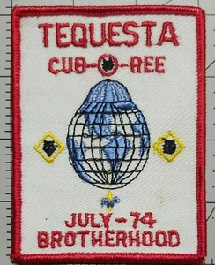 PATCH 1974 BSA 💥 TEQUESTA CUB-O-REE SOUTH FL COUNCIL BROTHERHOOD 💥 SCOUT - Picture 1 of 7