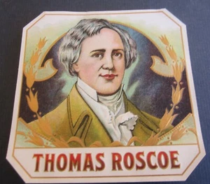 Wholesale Lot of 50 Old Vintage THOMAS ROSCOE Outer CIGAR LABELS English Author - Picture 1 of 1