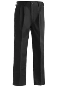 Edwards Men's Style #2630 Black 100% COTTON DRESS PANTS SIze: 34 Unhemmed Length - Picture 1 of 2
