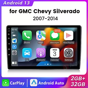 Android 13 For GMC Yukon Chevy Silverado Sierra Car Stereo Radio GPS Nav BT RDS - Foto 1 di 15