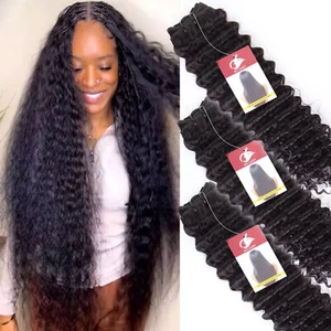 9A Human Hair Bundles Remy Virgin Hair Extensions Straight/Body/Water Curly Wave - Picture 1 of 24