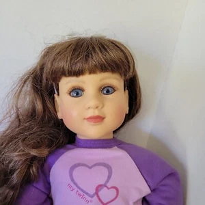 My Twinn Puppe Poseable braune Haare blaue Augen Puppe Top Zustand 23 Zoll Schönheit - Bild 1 von 8