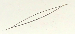 Big eye Nadel Perlennadel  4,5 / 5,5 / 7,5 / 11,5 cm  Nadelstärke 0,25 mm - Bild 1 von 2