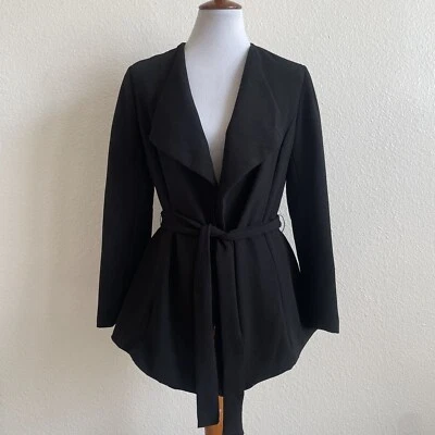 Chaqueta Blazer Informal Adrianne Vittadini Para Mujer Mediana Abierta Corbata Frontal Corpcore Foto 1 de 4