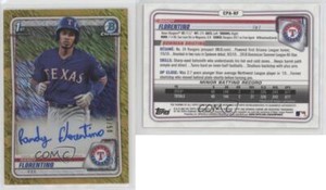 2020 Bowman Chrome Prospect Gold Shimmer Refractor /50 Randy Florentino Auto