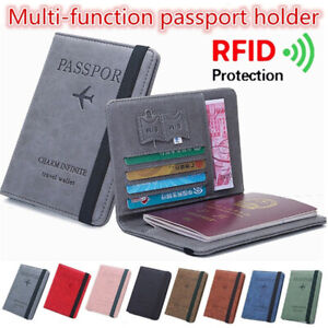 Card Holder Leather RFID Wallet Passport Holder Passport Bag Travel Cover Case