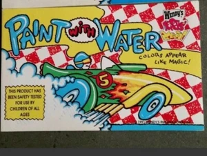 NEW 1991 WENDYS INTERNATIONAL PAINT WITH WATER FROM WENDYS KIDS MEAL - Picture 1 of 4