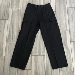 Dickies Brand Mens Black Cargo Pants Loose Fit 34x32 Straight Leg New T86 - Picture 1 of 5