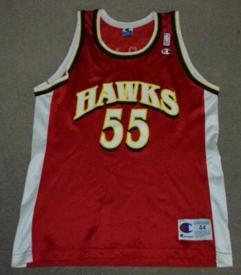 Vtg Dikembe Mutombo Atlanta Hawks Champion Basketball Jersey Sz 44 - Image 1 of 4