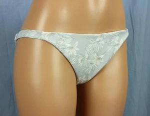 LA Hearts Cheeky Bikini Bottom - Light Grey White Floral L Large - Picture 1 of 7