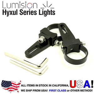 Lumision Pair 1.75 Inch Universal Round Light Bar Mounting Bracket Bullbar - Picture 1 of 5