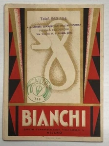 Folleto de automóvil Bianchi S8 década de 1930 raro - Imagen 1 de 5