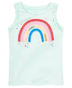 Epic Threads Toddler Girls Rainbow Ruffle Tank Top - Picture 1 of 3