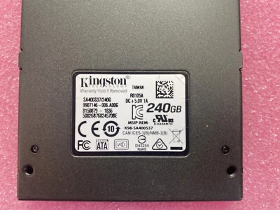 Kingston 240GB SSD SATA III 2.5” SA400S37/240G Solid State Drive A400 - Image 1 of 3
