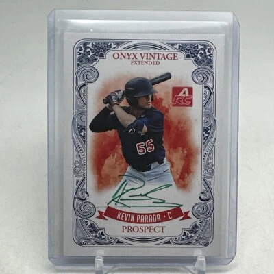 Kevin Parada 2021 Onyx Vintage Extended Auto Green Ink #/50 New York Mets #1 - Image 1 of 4