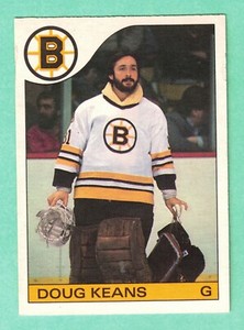 (1) DOUG KEANS  1985-86 O-PEE-CHEE # 133 BRUINS GOALIE  EX-MT  CARD (I1891)