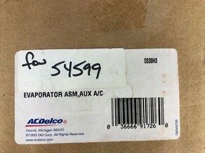 ACDelco GM 54599 ASM AUX A/C Evaporator Core NOS - Free Shipping Via FedEx GRND - Picture 1 of 4
