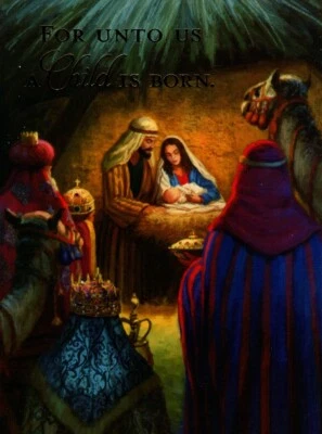 Juego de 7 tarjetas de felicitación de Navidad Sagrada Familia María José Jesús Belén Foto 1 de 3