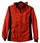 Vintage Diolen Cotton Jacket  Red And Black Knit Medium 42 Hooded