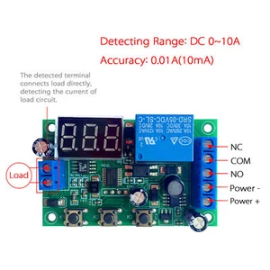 12V DC Current Detection Module Current Sensing Detect Delay Relay Control E5Z3 - Picture 1 of 7