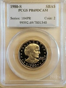 Dólar Susan B. Anthony 1980 a prueba PCGS PR69DCAM 1540 - Imagen 1 de 2