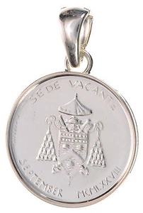 Ultra Fine Sterling Silver With 500 Lire Vaticano Coin Enhancer - Picture 1 of 2
