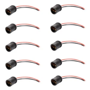 10PCS T10 168 194 W5W Light Bulb Extension Wiring Harness Socket Connector - Foto 1 di 5