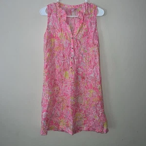Lilly Pulitzer Leinen Sarasota Kleid Tunika Rosa Damen Gr. XS - Bild 1 von 6