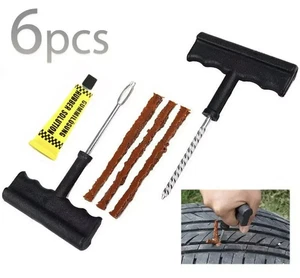 6tlg Reifenpannen Reparatur Set - Tubeless Reifen Plug Fix Werkzeug Set Auto Van Fahrrad - Bild 1 von 4