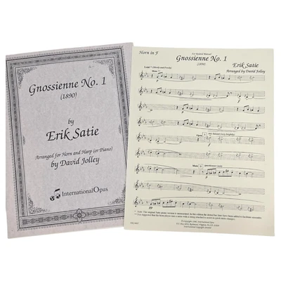 Erik Satie Gnossienne No. 1 French Horn in F For & Harp Piano Sheet Music Scores - Image 1 of 4