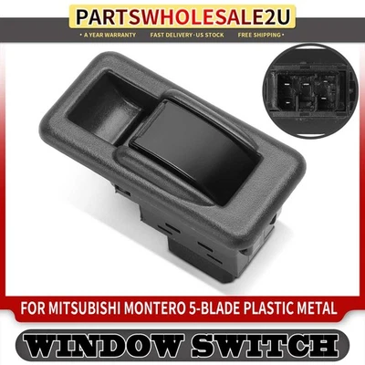 Interruptor de ventana eléctrica para pasajero delantero para Mitsubishi Montero plástico metal 5 hojas Foto 1 de 4