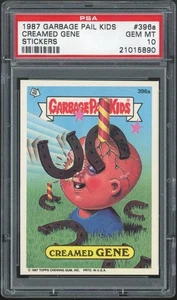 Topps Garbage Pail Kids 1987 décima serie #396a Creamed Gene PSA 10 GEMA COMO NUEVO Os10 - Imagen 1 de 2