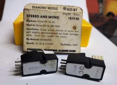 Cartucho fonográfico raro Pioneer PL-C7 y JVC Victor MD-1004 con lápiz óptico nuevo Foto 1 de 3