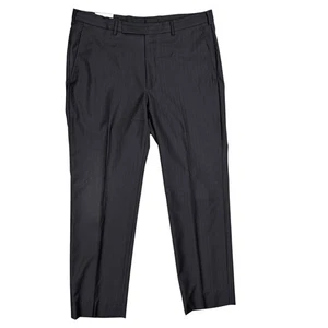 Pantalones de vestir Ermenegildo Zegna pantalones de lana a rayas azul marino 34x29 - Imagen 1 de 10
