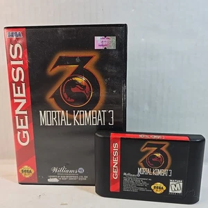 Mortal Kombat 3 (Sega Genesis, 1995) Case and Game Only NO MANUAL Tested Working - Picture 1 of 8