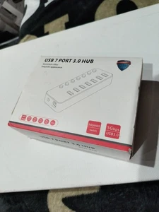 USB 3.0 Hub RSHTECH 7 Port Powered USB Hub Expander (RSH-518) - Picture 1 of 7