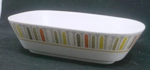 VINTAGE NORITAKE PROGRESSION SERVING BOWL, CASSEROLE DISH? MARDI GRAS PATTERN - Picture 1 of 4