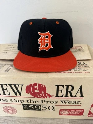 Vintage 1980’s MLB Pro Model Detroit Tigers New Era Fitted Hat 7 Rare NOS 90’s - Image 1 of 4