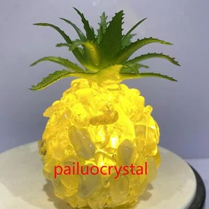 1 Stck. Natürliches Citrin Cluster Ananas Quarz Kristall Edelstein Heilung + Lampe 3,5 Zoll - Bild 1 von 9