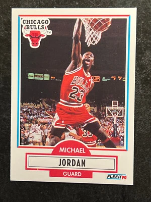 Fleer #26 1990/91 Michael Jordan - Chicago Bulls - Salón de la fama Foto 1 de 2
