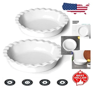 Premium 2er Set - 10,5" Runde Keramik Kuchenformen für müheloses Backen - Bild 1 von 8