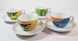 Espresso Demitasse 4er Set IPA Italy Gaggia Collection Retro buntes Design - Bild 1 von 5