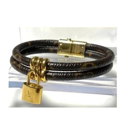 LOUIS VUITTON Bracelet Bracelet Keep It Twice M6640F Monogram Logo Used F/S - Image 1 of 4