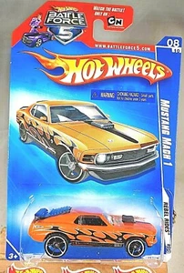 2009 Hot Wheels #144 Rebel Rides 8/10 MUSTANG MACH 1 Orange Variant w/BlackOH5Sp - Picture 1 of 5