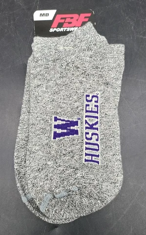 Washington Huskies NCAA Socks Medium 5-10 SOCKS No Show Socks Cover