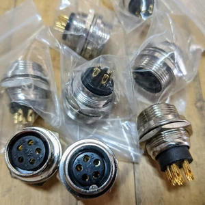 5 Pin ✪ Gehäuse vergoldeter Stecker für ✪ Minelab ✪ GPX Akku 5000 4500 4800 - Bild 1 von 6