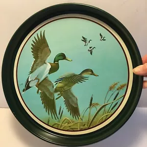 Avon Barware/Serving Tray - Mallards in Flight The Chesapeake Collection - 1980s - Picture 1 of 12