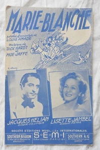 Partition ancienne 1950 " MARIE-BLANCHE " Fox, Jacques Hélian ... - Picture 1 of 2