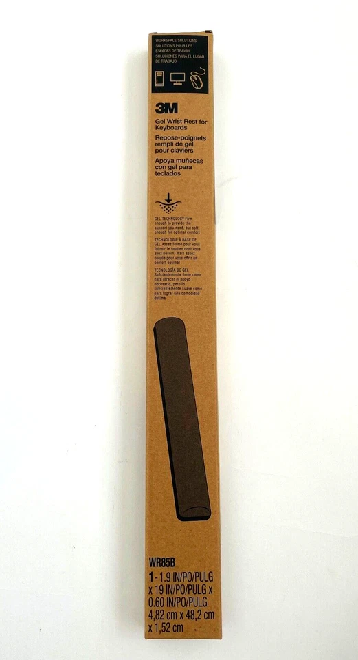 Reposamuñecas Gel 3M para Teclados, Tecnología Gel Calmante 3M19", Negro (WR85B) Foto 1 de 1